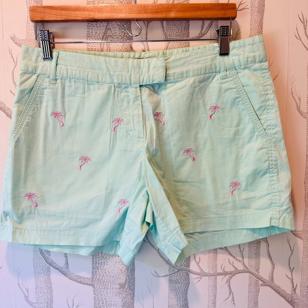 Palm Trees Castaway Clothing Nantucket Seafoam Green  Shorts  Size 8